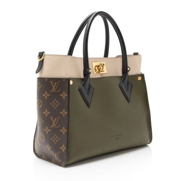 Louis Vuitton Calfskin Monogram Canvas On My Side MM Tote - Picture 2 of 16